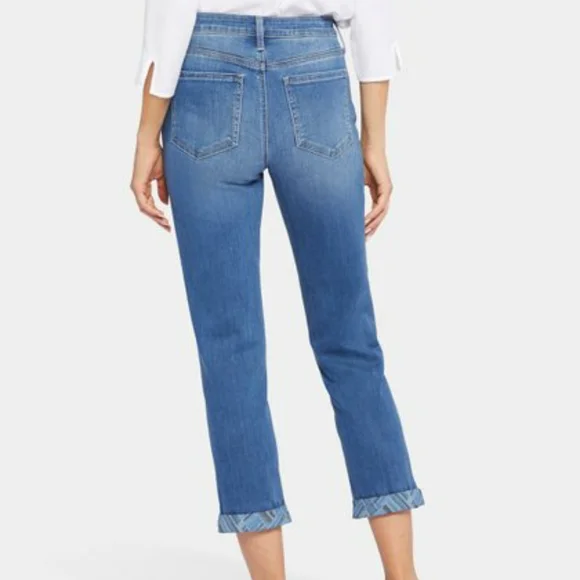 NYDJ Girlfriend Jeans Plus Size Capri's Denim 16W NEW Lovesick Medium Wash - Picture 11 of 12